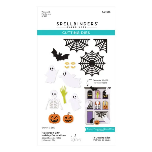 Spellbinders Stanzschablonen Set Halloween City Holiday Decorations von Yana Smakula