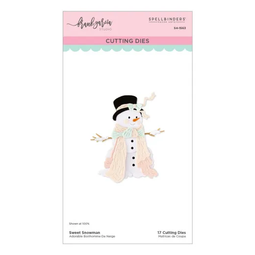 Spellbinders Etched Dies Sweet Snowman Stanzschablonen auf Verpackung