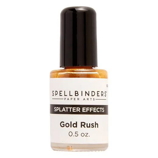 Flasche der goldfarbenen Splatter-Effects-Farbe im Nagellack-Design, Füllmenge 0,5 oz.