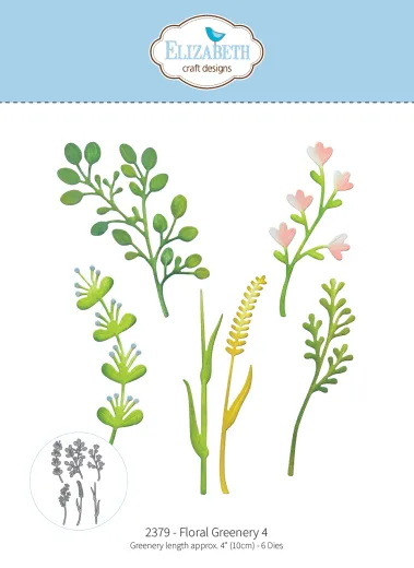 Verpackung des Stanzformen-Sets "Floral Greenery 4" mit Blattzweig- und Ranken-Dies.