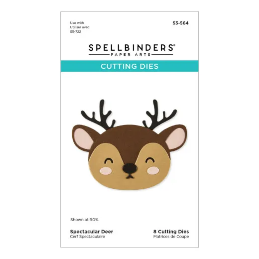 Verpackung der Stanzform Spektakulärer Hirsch mit Geweih und braunem Fell
