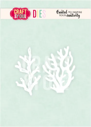 Craft & You Design Stanzschablone "Marine Plants 1" mit zwei korallenartigen Astformen, Verpackungsfoto