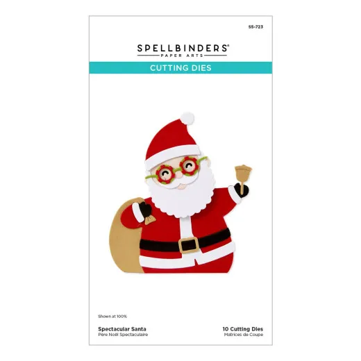 Verpackung der Stanzform-Set Spektakulärer Weihnachtsmann mit fertig zusammengesetzter Figur
