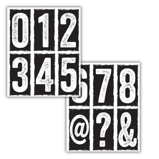 Tim Holtz Cling Stamps Big Number Blocks Set mit zwei Stempelbögen im Vintage-Stil