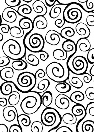 Tim Holtz Cling Stamps Components Swirls Stempelmotiv mit Wirbeln und Spiralen auf weißem Hintergrund
