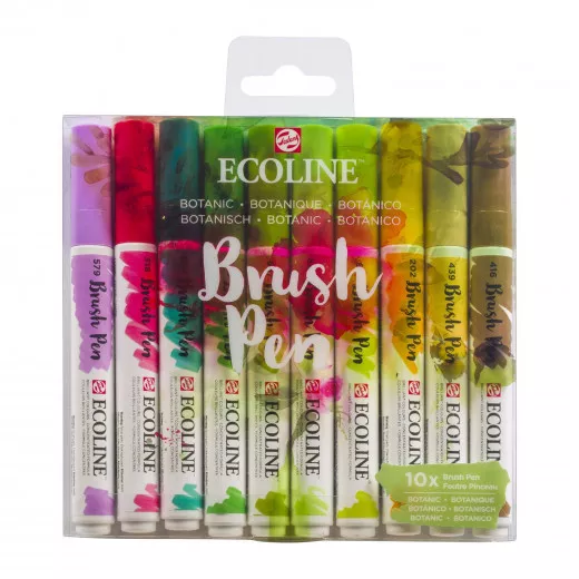 Ecoline Brushpen Set (10er) - Botanic