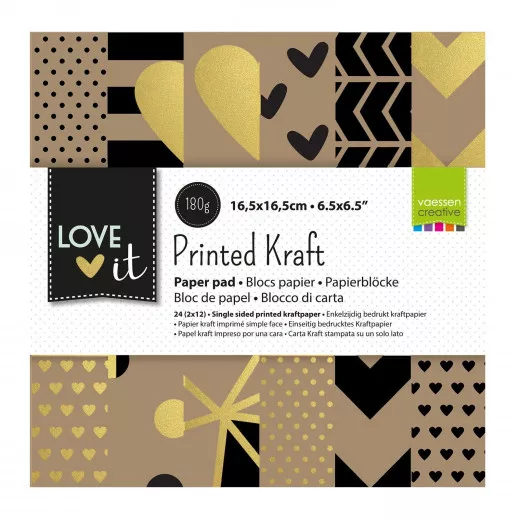 Love It Printed Kraft 6x6 Paper Pad