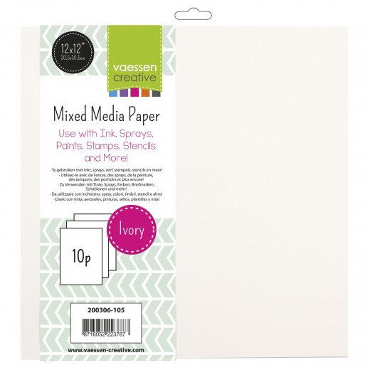 Vaessen Creative Mixed Media 12x12 Papier - Ivory