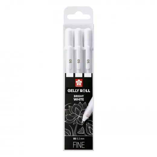 Gelly Roll Gelstifte Set - Weiss Fine (3x05)