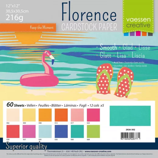 Florence 12x12 Cardstock Paper - Summer Smooth