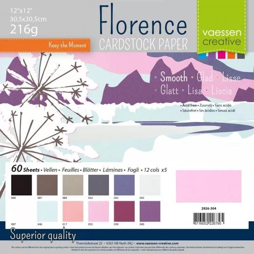 Florence 12x12 Cardstock Paper - Winter Smooth