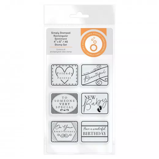 Essentials Simply Stamped Stamps Set - Rectangular Sentiment