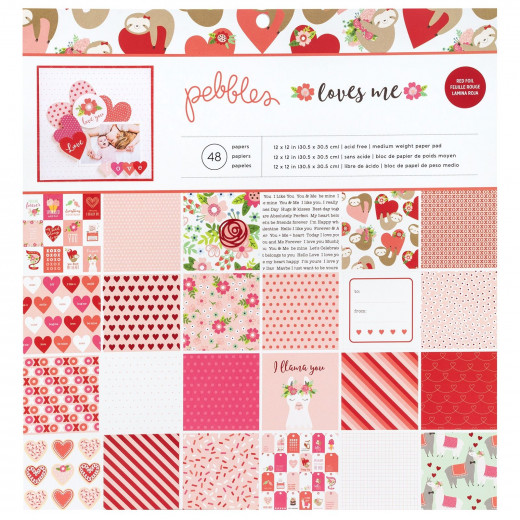 Pebbles Loves Me 12x12 Paper Pad