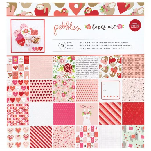 Pebbles Loves Me 12x12 Paper Pad