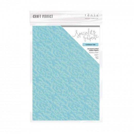 Tonic Studios Embossed Paper - Caribbean Tide