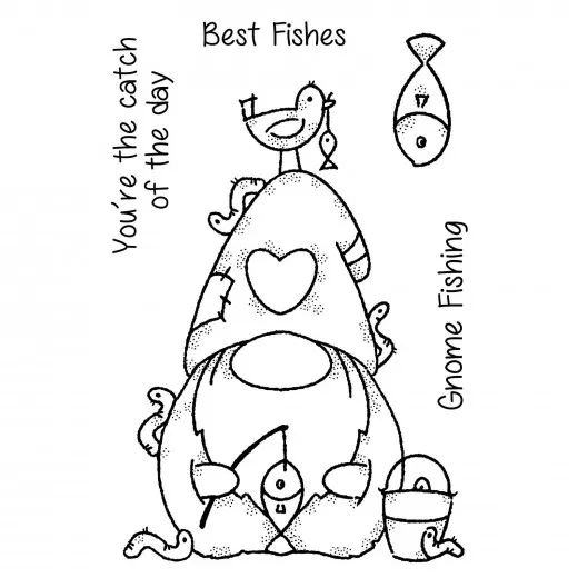 Clear Stamps - Fishing Gnome