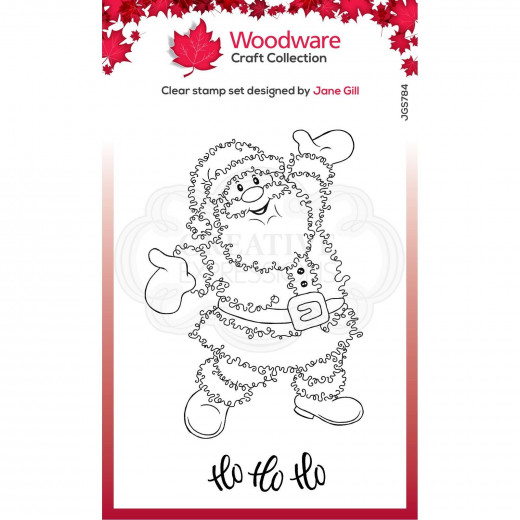 Woodware Clear Stamps - Festive Fuzzies Santa