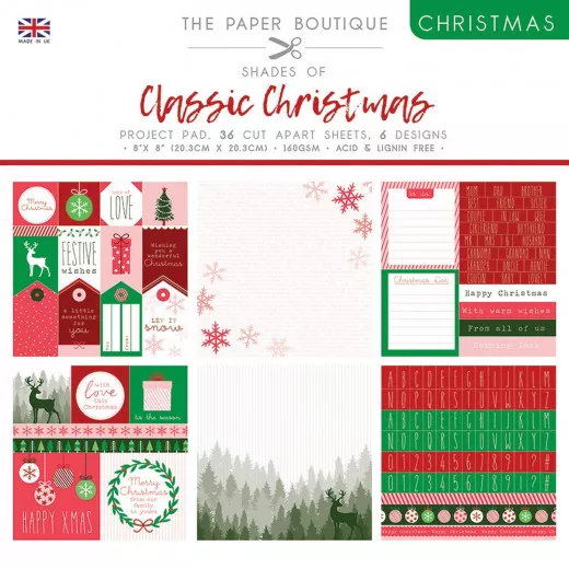 Shades of Classic Christmas 8x8 Project Pad