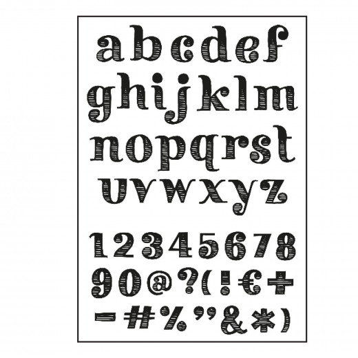 Clear Stamps - Alphabet get them Stripes