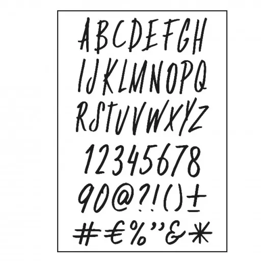 Clear Stamps - Alphabet Funky