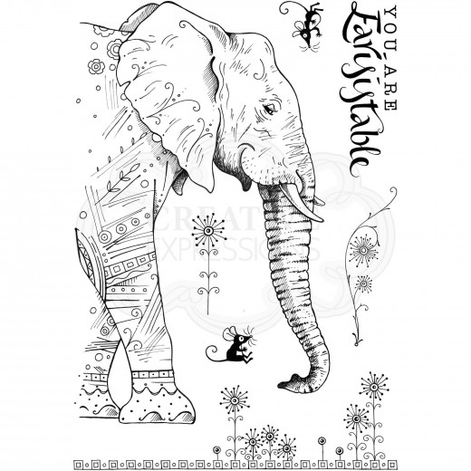 Pink Ink Designs Clear Stamps - Elephantastic