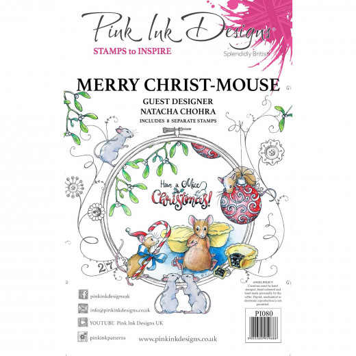 Pink Ink Designs Clear Stamps - Merry Christ-Mouse