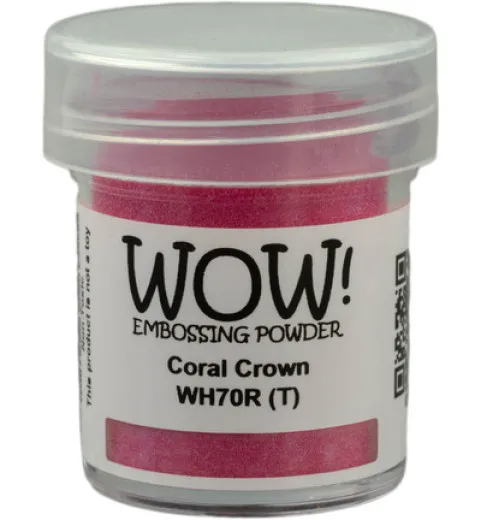 WOW! Embossing Powder Coral Crown WH70R in 15 ml Dose mit pink-korallfarbenem Pulver