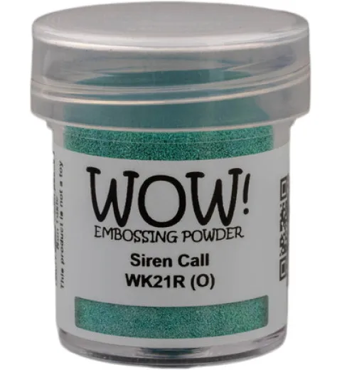 WOW! Embossing Powder Siren Call WK21R in transparenter 15 ml Dose mit türkisfarbenem Pulver