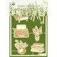 Piatek13 Chipboard Embellishments - Garden of Books 01