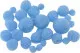 Pompons, blau