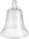 Acryl Glocke 1-teilig transparent (30 Stück)