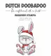 Dutch Rubber Stamp - Bunny Candy Cane (Konijn Candy Cane)