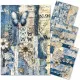 Urban Blue Denim - A4 Mixed Media Rice Paper
