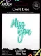 Arden Creative Studio - Craft Dies - Sentiment Cloud - Miss You