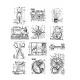 Cling Stamps by Tim Holtz - Mini Blueprints 3