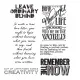 Tim Holtz Cling Stamps - Random Quotes