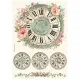 Stamperia Rice Paper - House of Roses - Clock