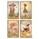 Stamperia Rice Paper - Whispering Woods - 4 Cards
