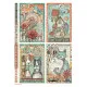 Stamperia Rice Paper - Furry Friends - 4 Cards