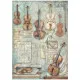 Stamperia Rice Paper - Symphony by Sara Alcobendas - Violins