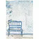 Stamperia Rice Paper - Blue Land - Bench
