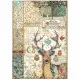 Stamperia Rice Paper - Christmas Greetings - Deer
