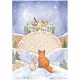 Stamperia Rice Paper - Winter Valley - Fox and Bunny