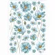 Stamperia Rice Paper - Blue Flowers