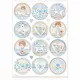 Stamperia Rice Paper - Baby Boy - Rounds