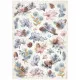Stamperia Rice Paper - Dewdrops - Pinecones And Flowers