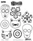 Dylusions Cling Stamps - Button It