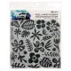 Simon Hurley 6x6 Cling Stamps - Tropical Flora