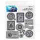 Simon Hurley 6x6 Cling Stamps - Christmas Postage