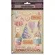 Colored Wooden Shapes - Candy Christmas